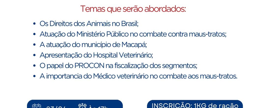 I Seminário de Direitos dos Animais da OAB/AMAPÁ