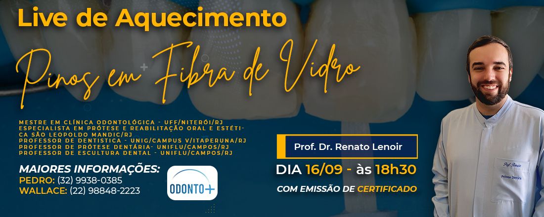 Live de Aquecimento - Pinos em Fibra de Vidro - Professor Renato Lenoir