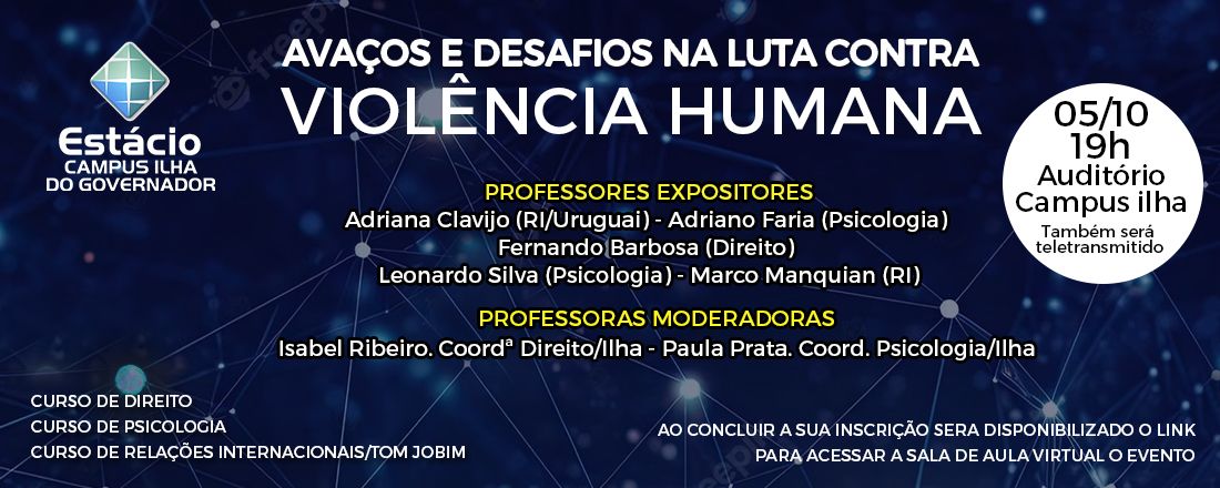 MESA REDONDA Avanços e Desafios na Luta contra a Violencia Humana