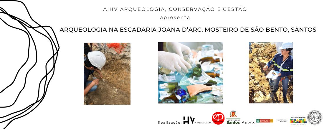 Arqueologia na Escadaria Joana d'Arc, Mosteiro de São Bento, Santos