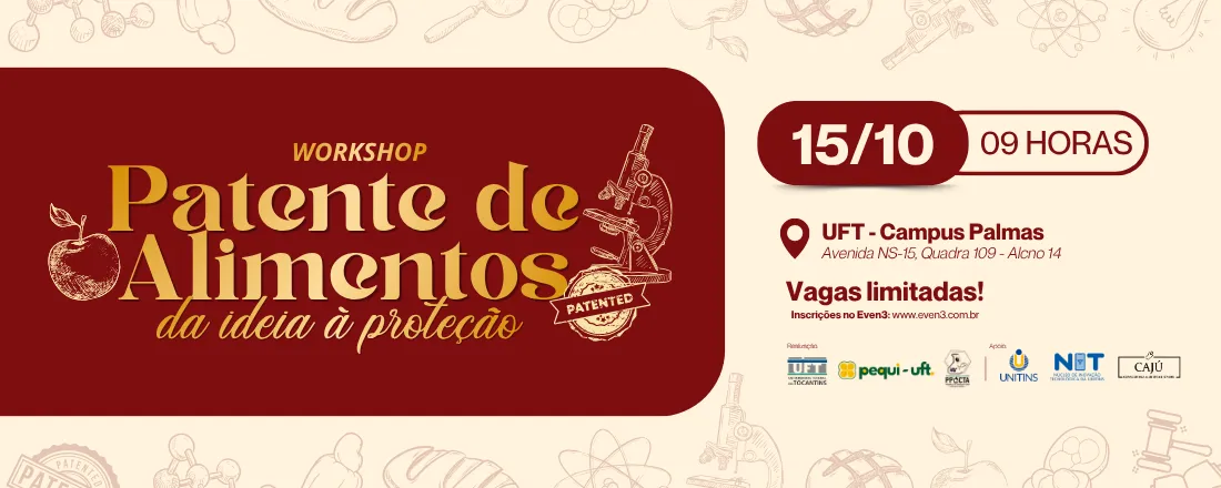 Workshop Patentes para alimentos: da ideia à proteção