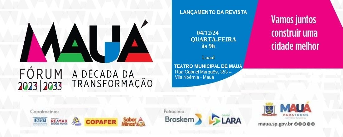 Lançamento da Revista Fórum Mauá 2023-2033