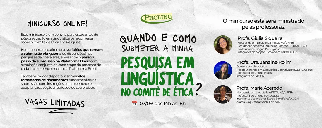 Quando e como submeter a minha pesquisa em Linguística no Comitê de Ética?