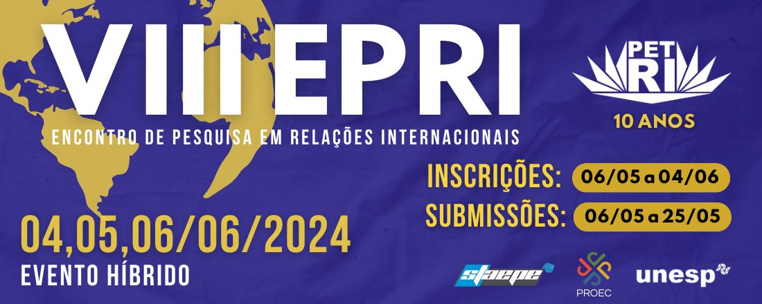 VIII Encontro de Pesquisa em Relações Internacionais