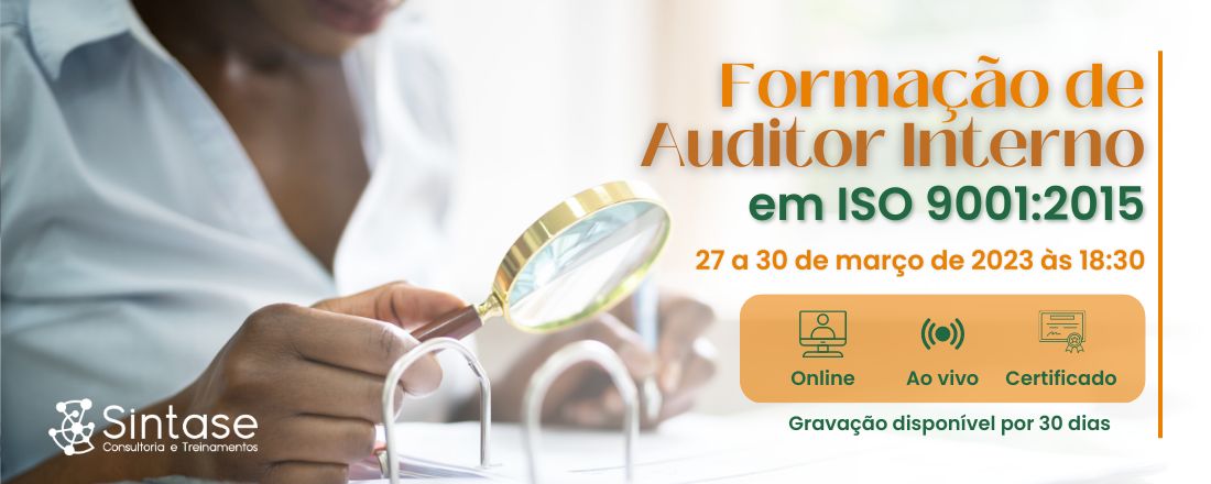 Formação de Auditor Interno em ISO 9001:2015