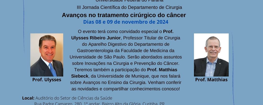 III JORNADA CIENTÍFICA DO DEPARTAMENTO DE CIRURGIA