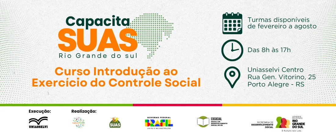 Curso de Introdução ao Exercício do Controle Social do SUAS