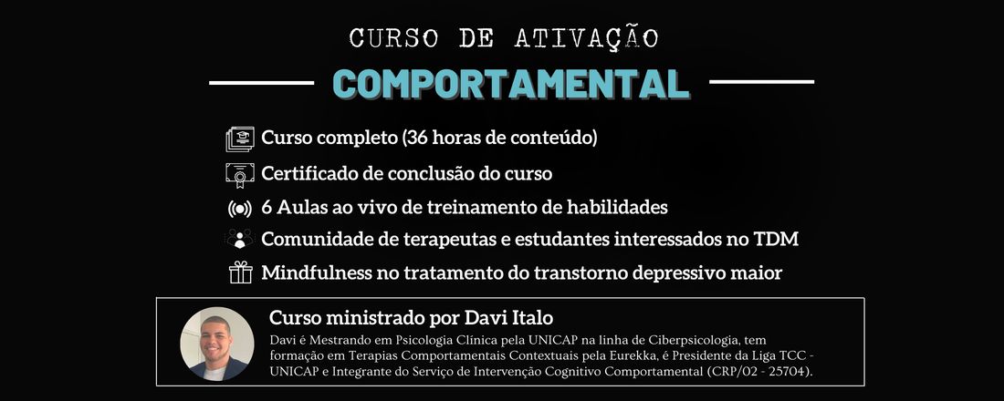 Curso de Ativação Comportamental para a Depressão