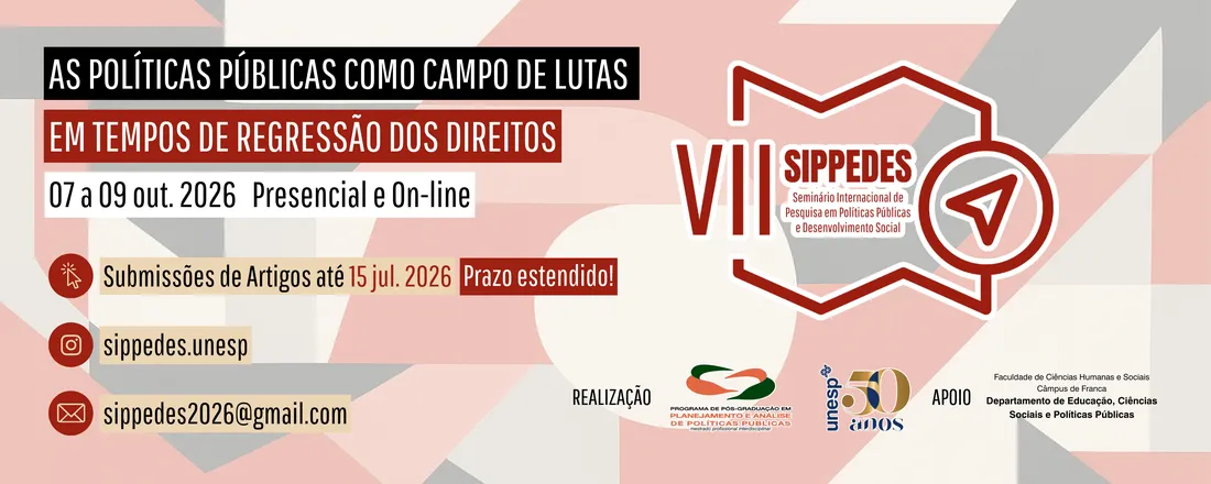 VII Seminário Internacional de Pesquisa em Políticas Públicas e Desenvolvimento Social (SIPPEDES)