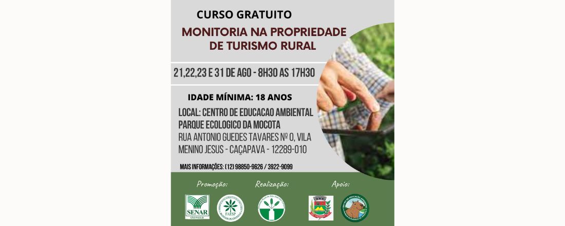 MONITORIA NA PROPRIEDADE DE TURISMO RURAL