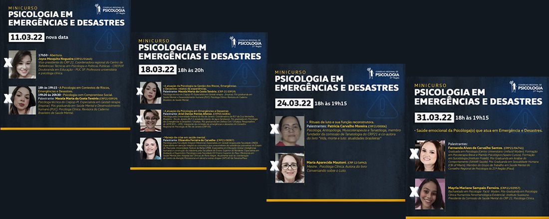 Minicurso Psicologia em Emergências e Desastres