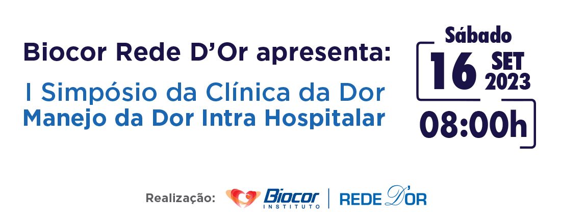 I Simpósio da Clínica da Dor Manejo da Dor Intra Hospitalar