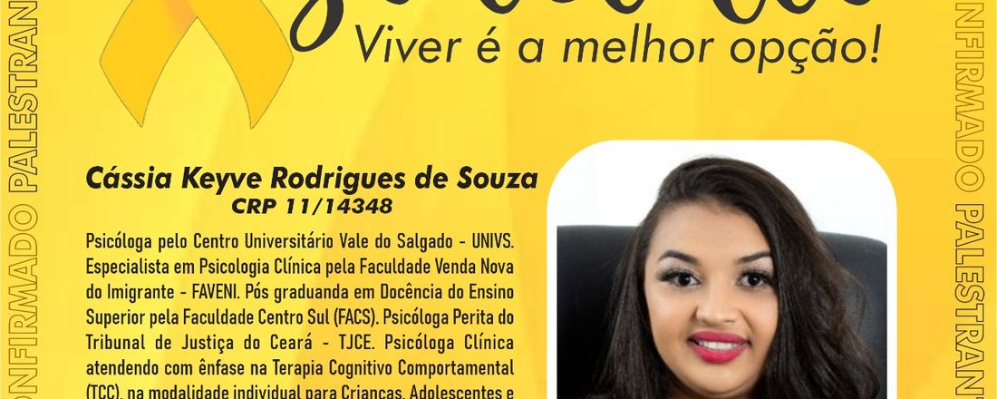 SEMANA DE PREVENÇÃO AO SUICÍDIO