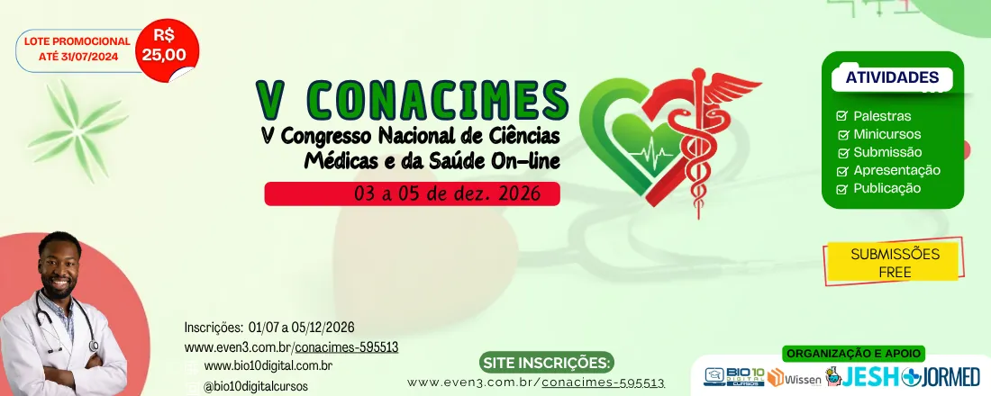 V Congresso Nacional de Ciências Médicas e da Saúde On-line (V CONACIMES)