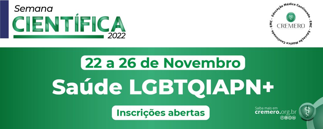 IX Semana Cientifica do Cremero -  Saúde LGBTQIAPN+