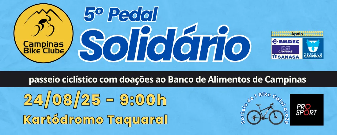 5º Pedal Solidário Campinas Bike Clube