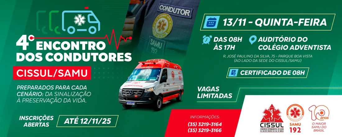 4º Encontro de Condutores - CISSUL SAMU