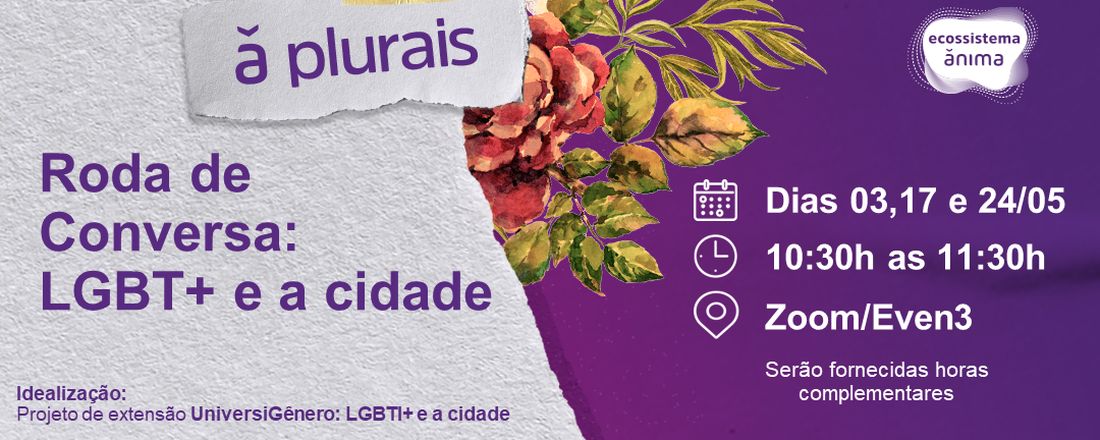 Rodas de Conversa: LGBT+ e a cidade