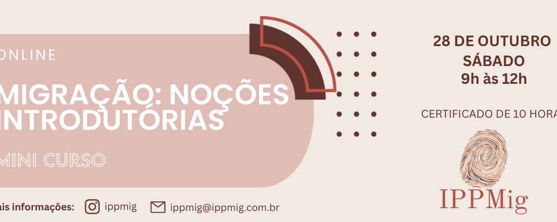 Mini Curso On-line | Migração: noções introdutórias