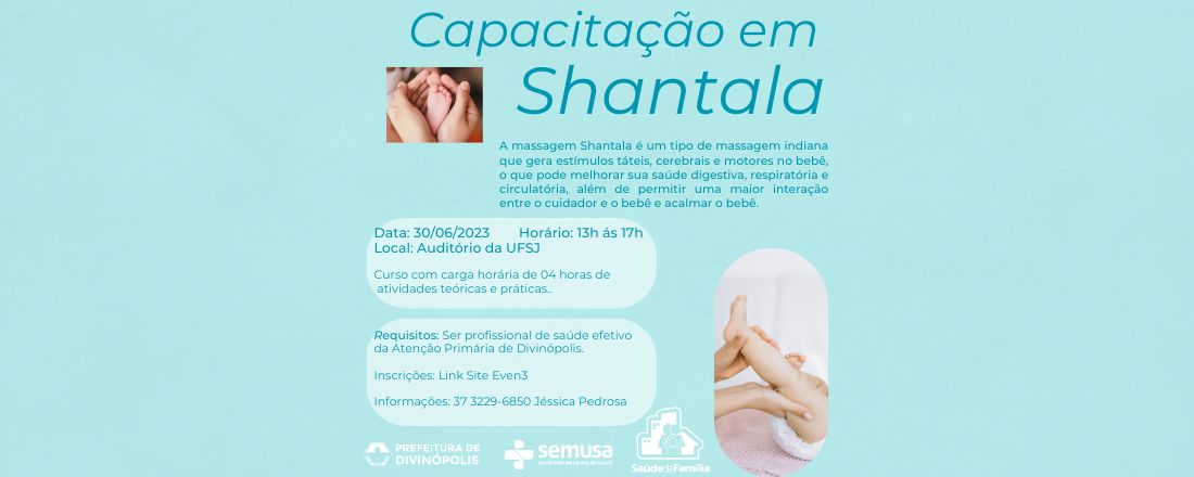 Capacitação em Shantala - Atenção Primária - Prefeitura de Divinópolis