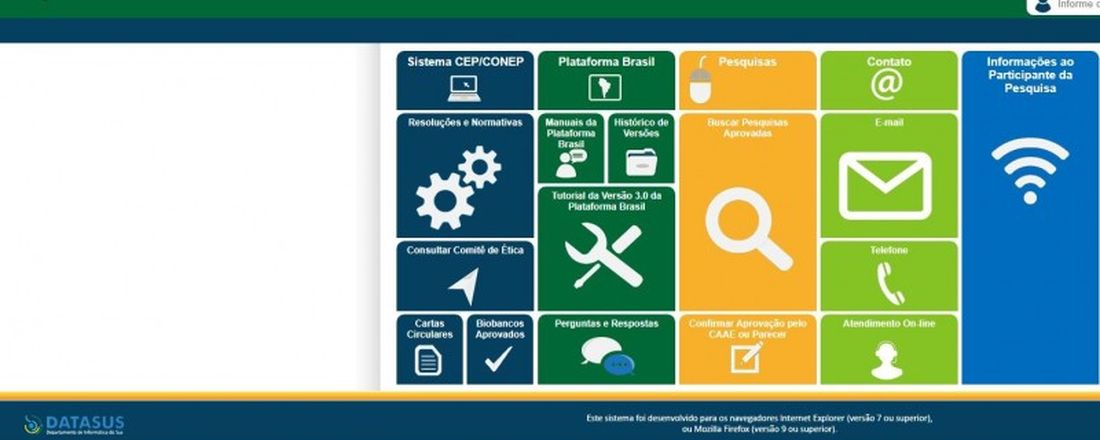 CURSO DE EXTENSÃO- ÉTICA NA PESQUISA: PLATAFORMA BRASIL