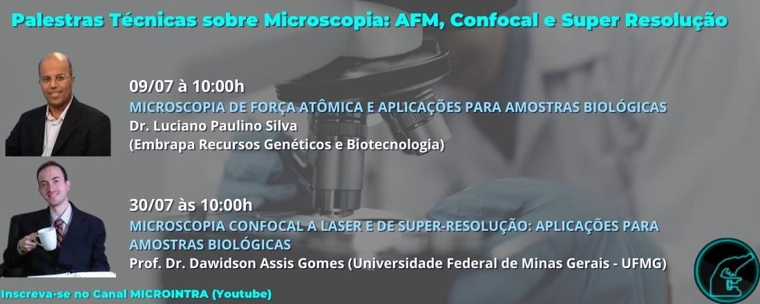 Palestras Técnicas sobre Microscopia: AFM, Confocal e Super Resolução