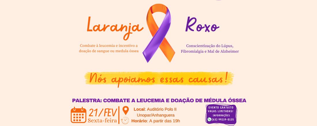 Fevereiro laranja/roxo