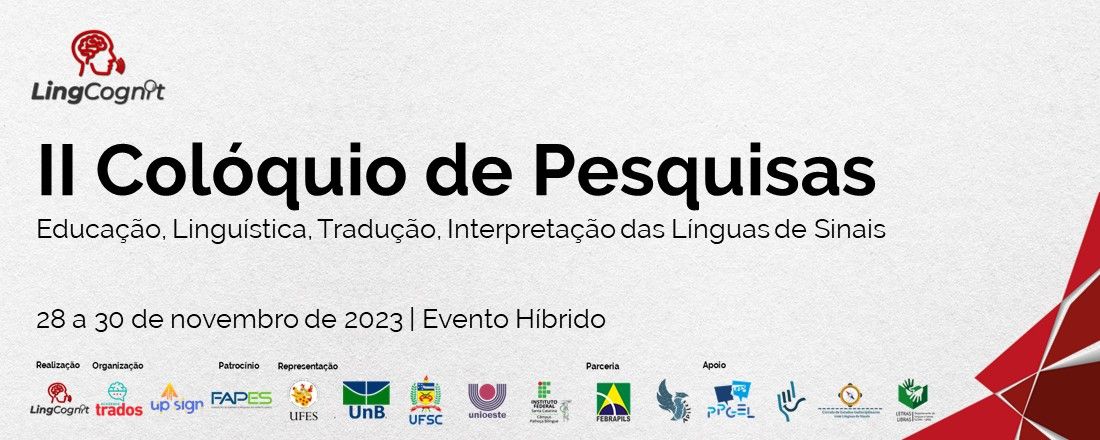 II Colóquio de Pesquisas de Lingua(gem) e Cognição