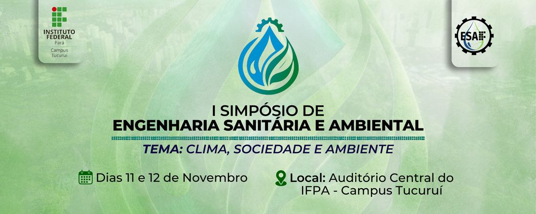 I SESA - SIMPÓSIO DE ENGENHARIA SANITÁRIA E AMBIENTAL