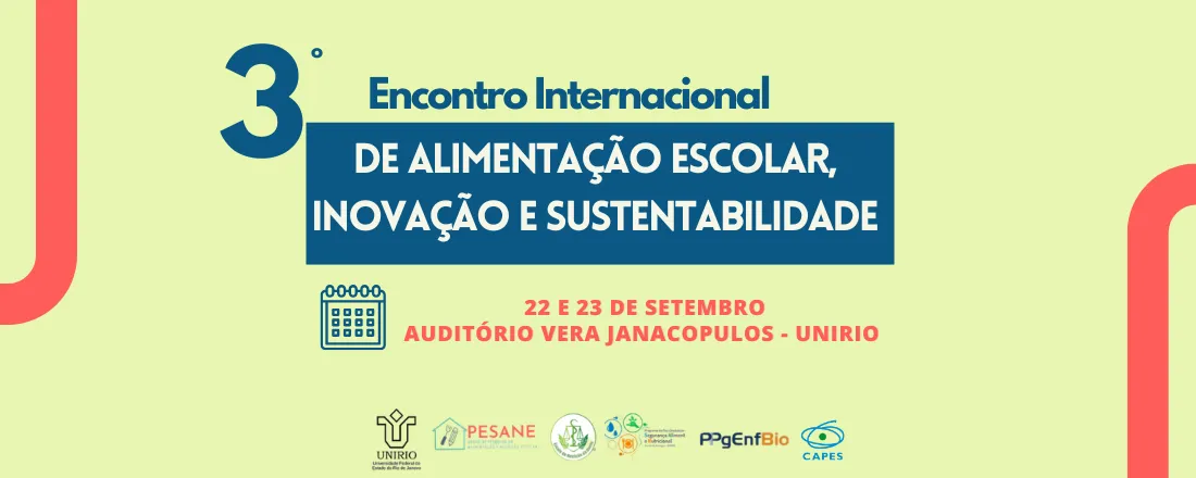 III Encontro Internacional de Alimentação Escolar, Inovação e Sustentabilidade