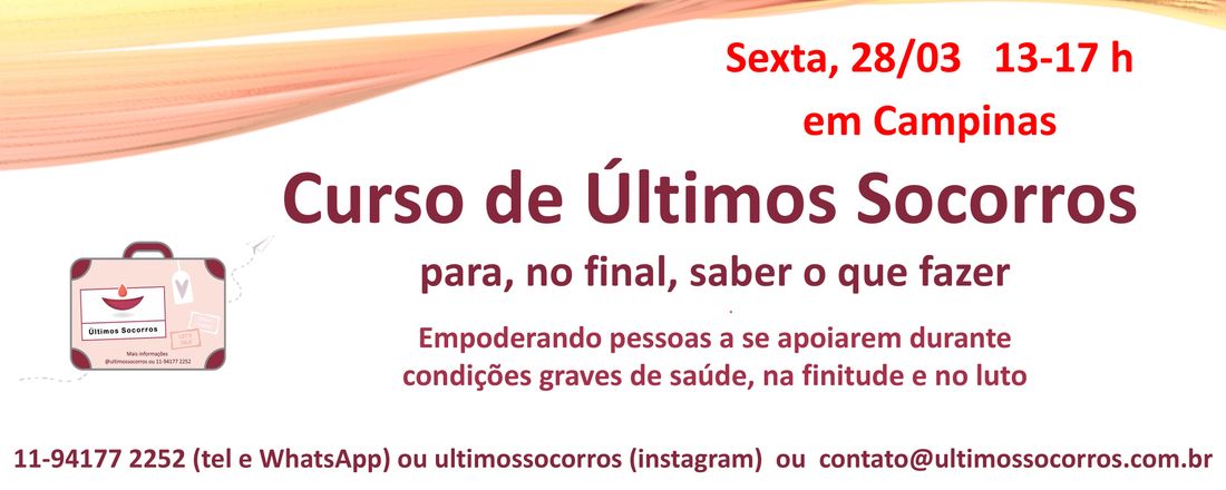 Curso de Últimos Socorros (Campinas, 28/03)