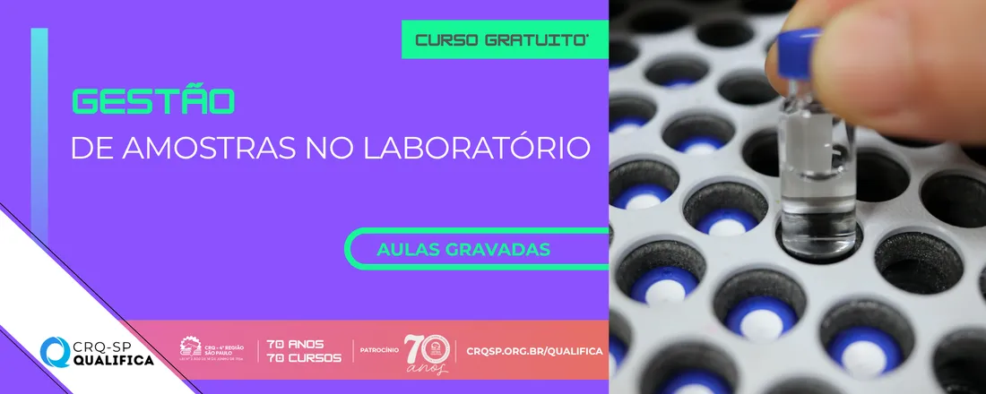Curso Gestão de Amostras no Laboratório