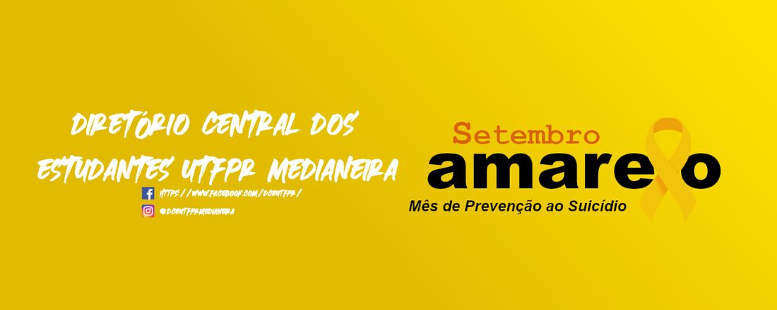 Setembro Amarelo - Mês de prevenção ao suicídio