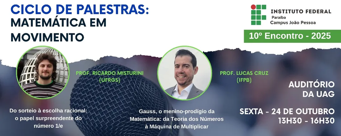 Ciclo de Palestras: Matemática em Movimento