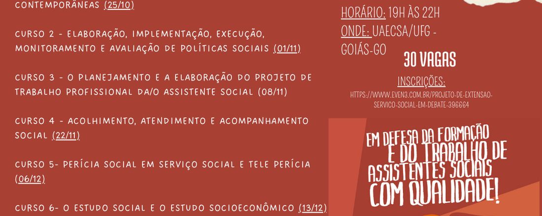 Curso de Aprimoramento profissional sobre as atribuições profissionais de assistentes sociais