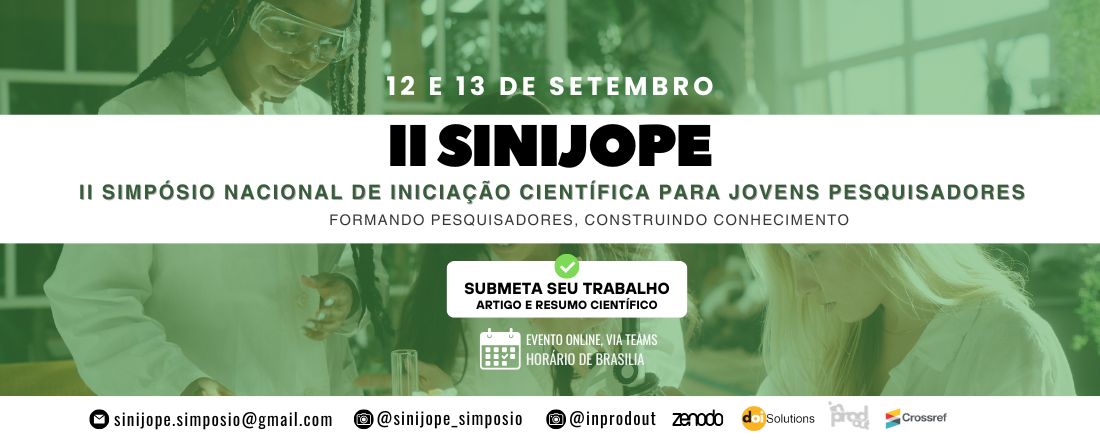 II Simpósio Nacional de Iniciação Científica para Jovens Pesquisadores (SINIJOPE)