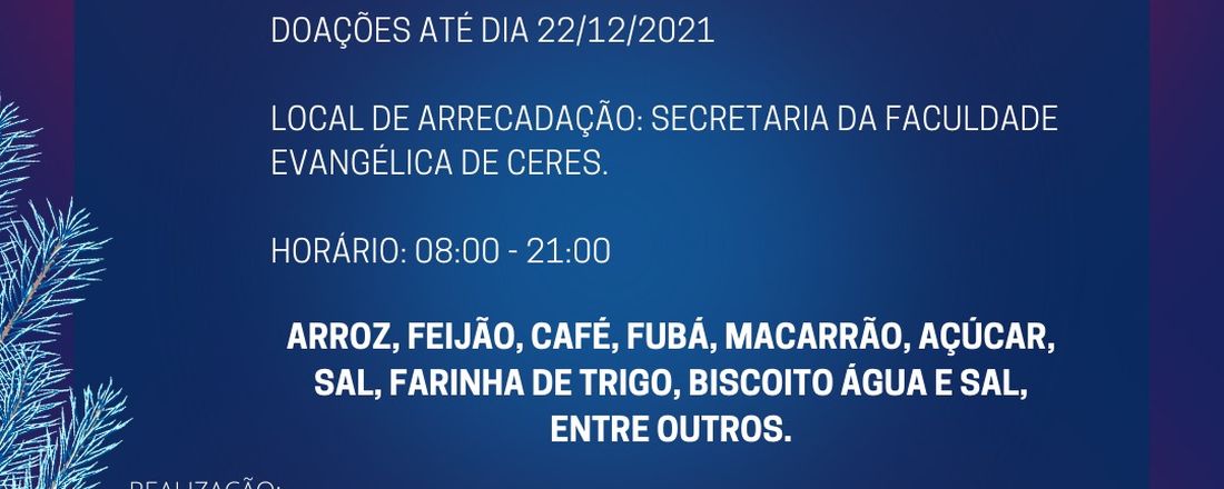 Campanha NATAL SEM FOME (Certificação com carga horária de 10h)
