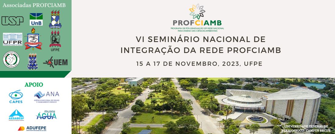 VI Seminário Nacional de Integração da Rede PROFCIAMB