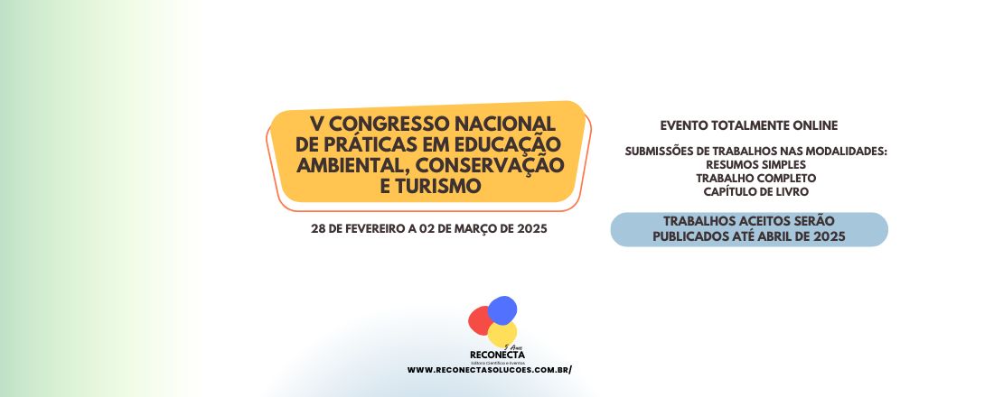 V Congresso Nacional de Práticas em Educação Ambiental, Conservação e Turismo