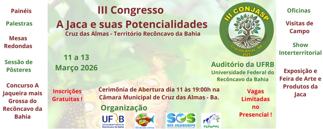 III CONJASP - Congresso A Jaca e suas Potencialidades