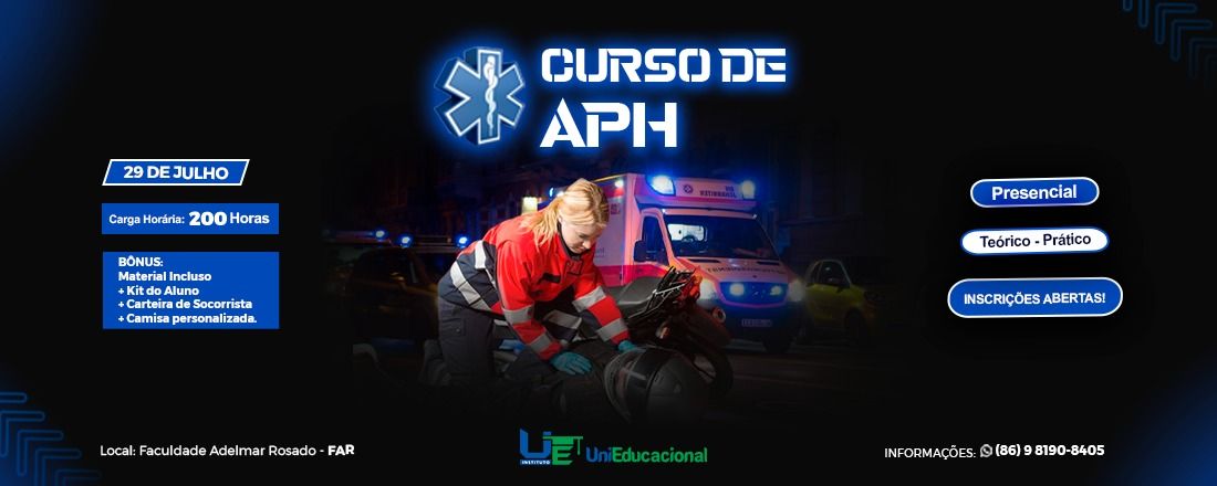 CURSO DE ATENDIMENTO PRÉ-HOSPITALAR - APH