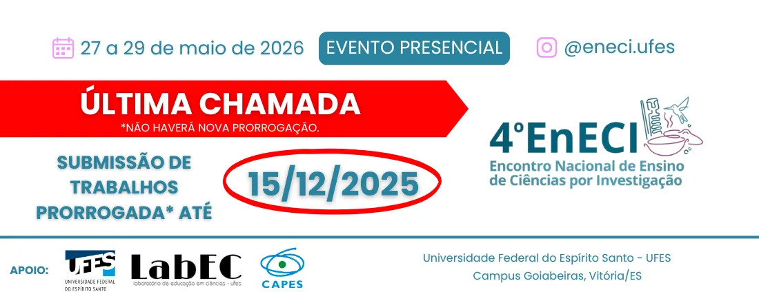 4º EnECI - Encontro Nacional de Ensino de Ciências por Investigação