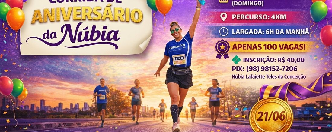 Corrida de aniversário da Núbia