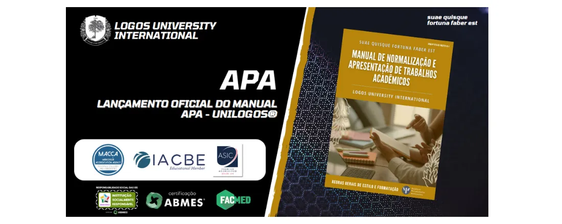 Lançamento Manual APA - UniLogos®