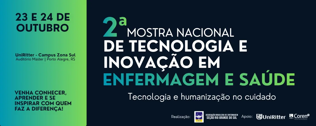 2ª Mostra Nacional de Tecnologia e Inovação em Enfermagem e Saúde