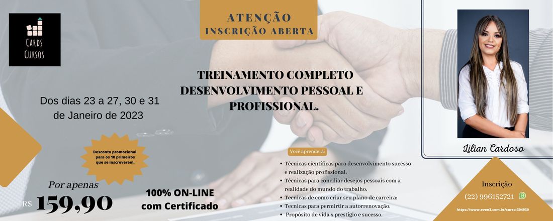 Treinamento de Desenvolvimento Pessoal e profissional