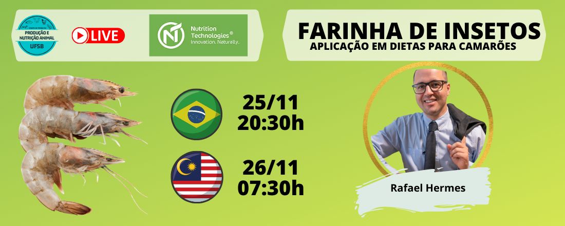 Farinha de Insetos - Aplicação em Dietas de Camarões