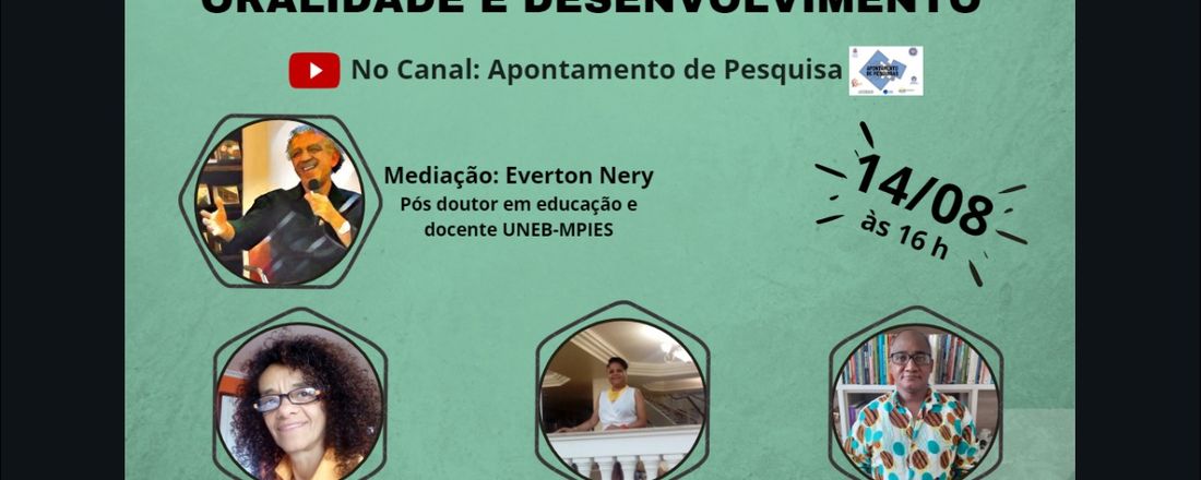IV WEB Colóquio: Literatura, Oralidade e Desenvolvimento