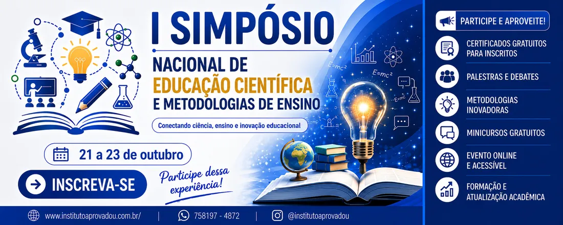 I Simpósio Nacional de Educação Científica e Metodologias de Ensino Online (I APROEDU)