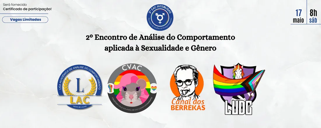 2º Encontro de Análise do Comportamento - Psicologia Afirmativa e Saúde Mental LGBTQIAPN+